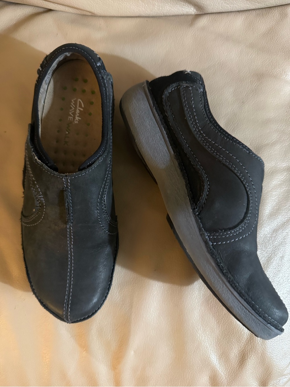 Clarks Women’s Black Slip-On Loafers